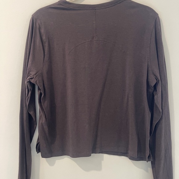lululemon athletica Dark Brown Long Sleeve Tee - Picture 2 of 3